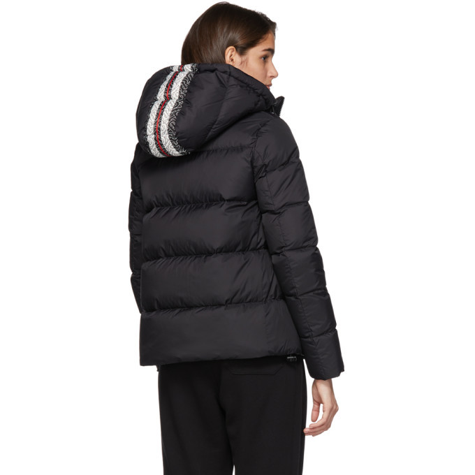 burberry black monogram puffer down leith jacket