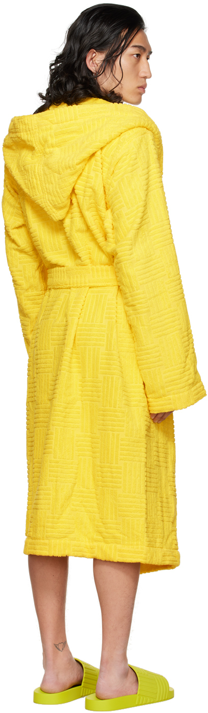 Bottega Veneta Yellow Intreccio Bath Robe Bottega Veneta