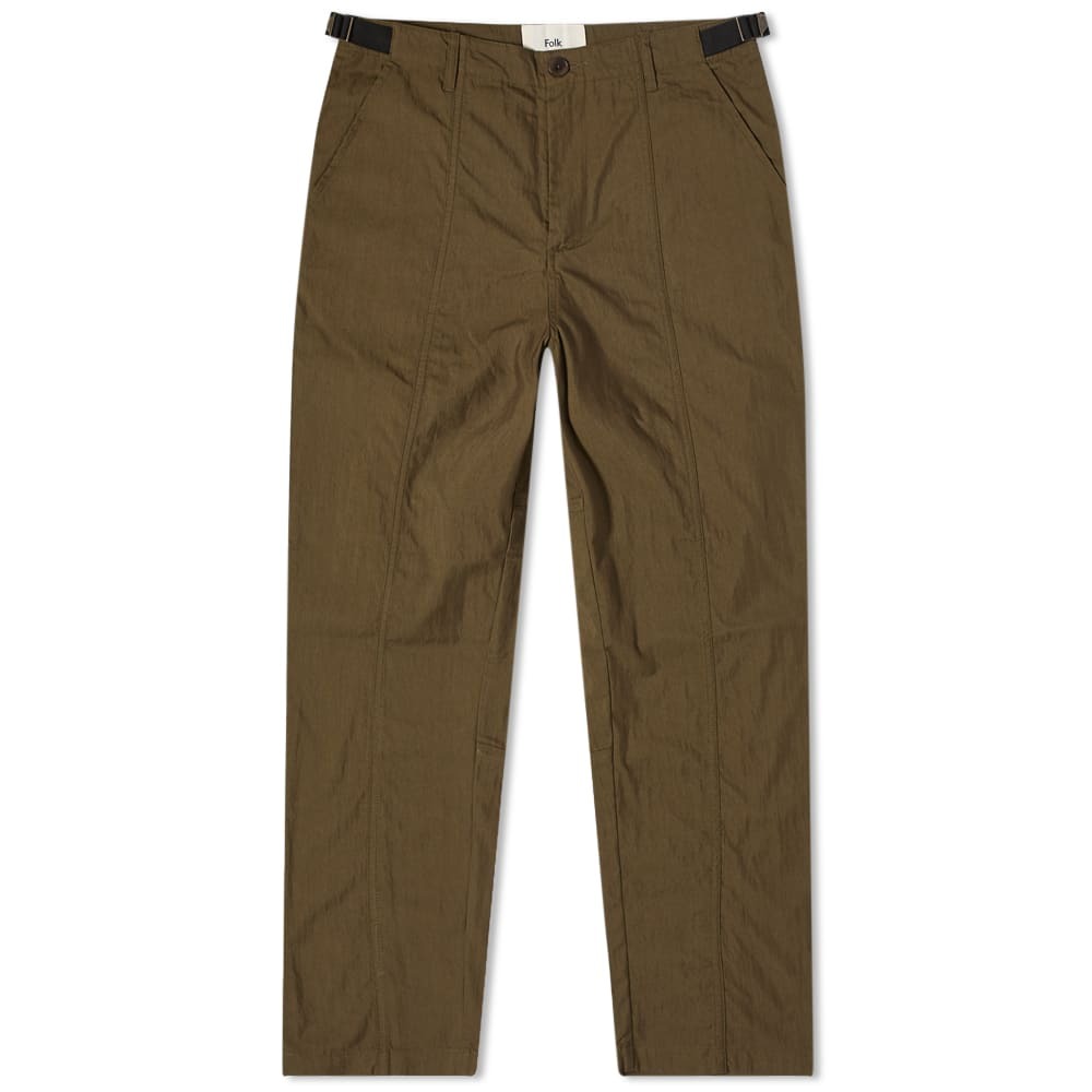 Folk Men's Woven Tech Trouser in Olive Folk