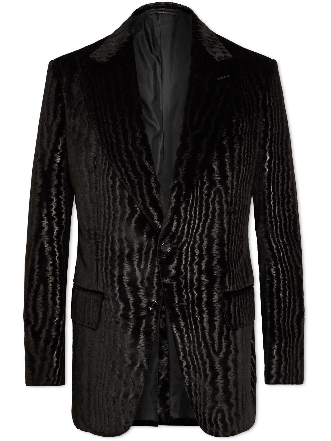 TOM FORD - Atticus Slim-Fit Velvet Moire Tuxedo Jacket - Black TOM FORD