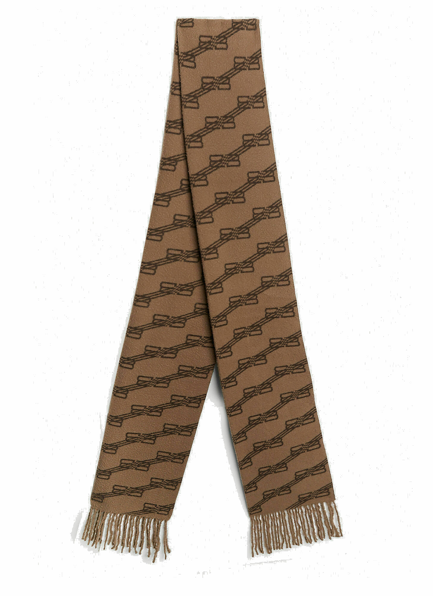 Balenciaga - BB Monogram Scarf in Brown Balenciaga