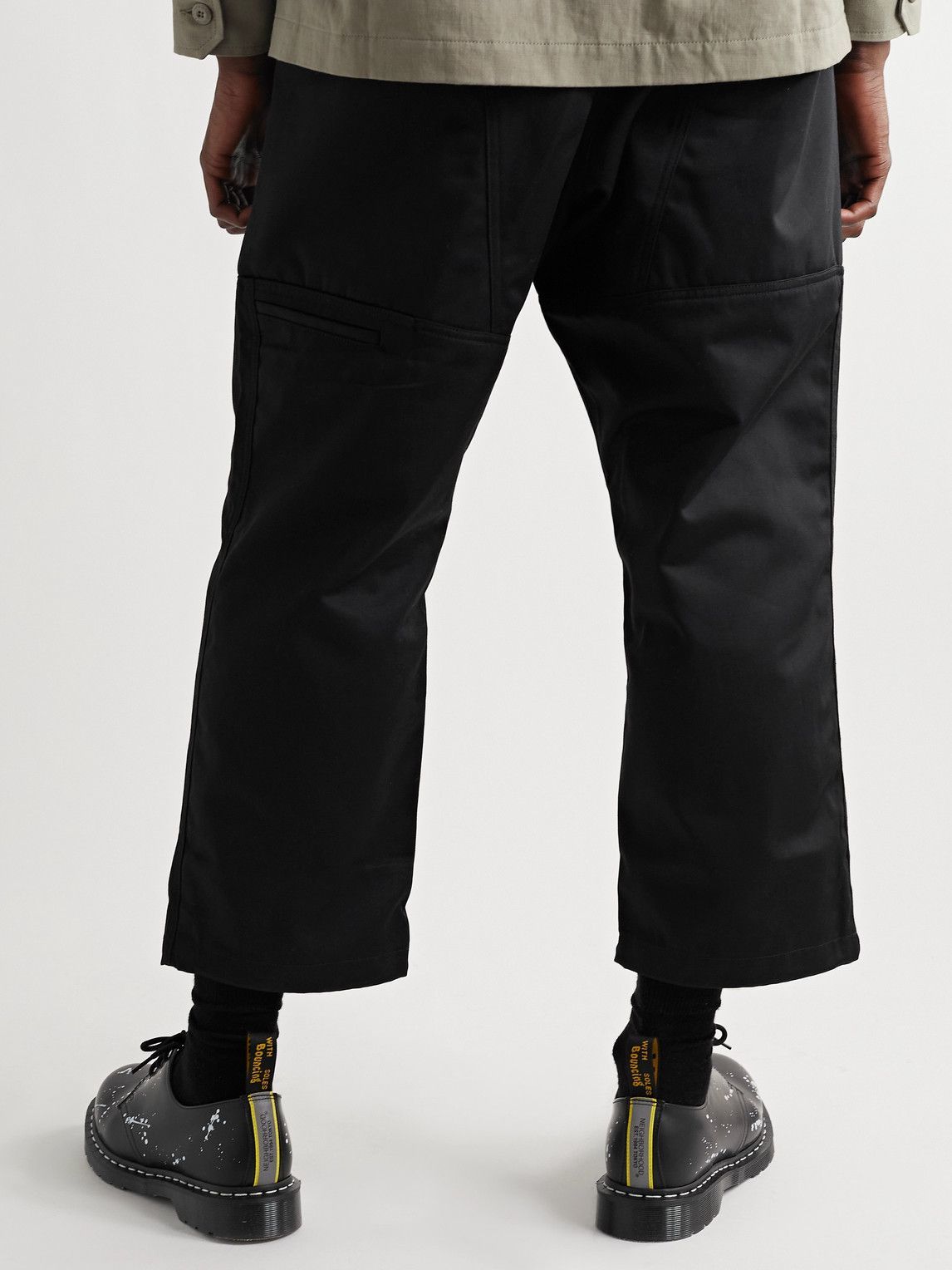 Neighborhood - Dickies Straight-Leg Cropped Belted Appliquéd Twill ...