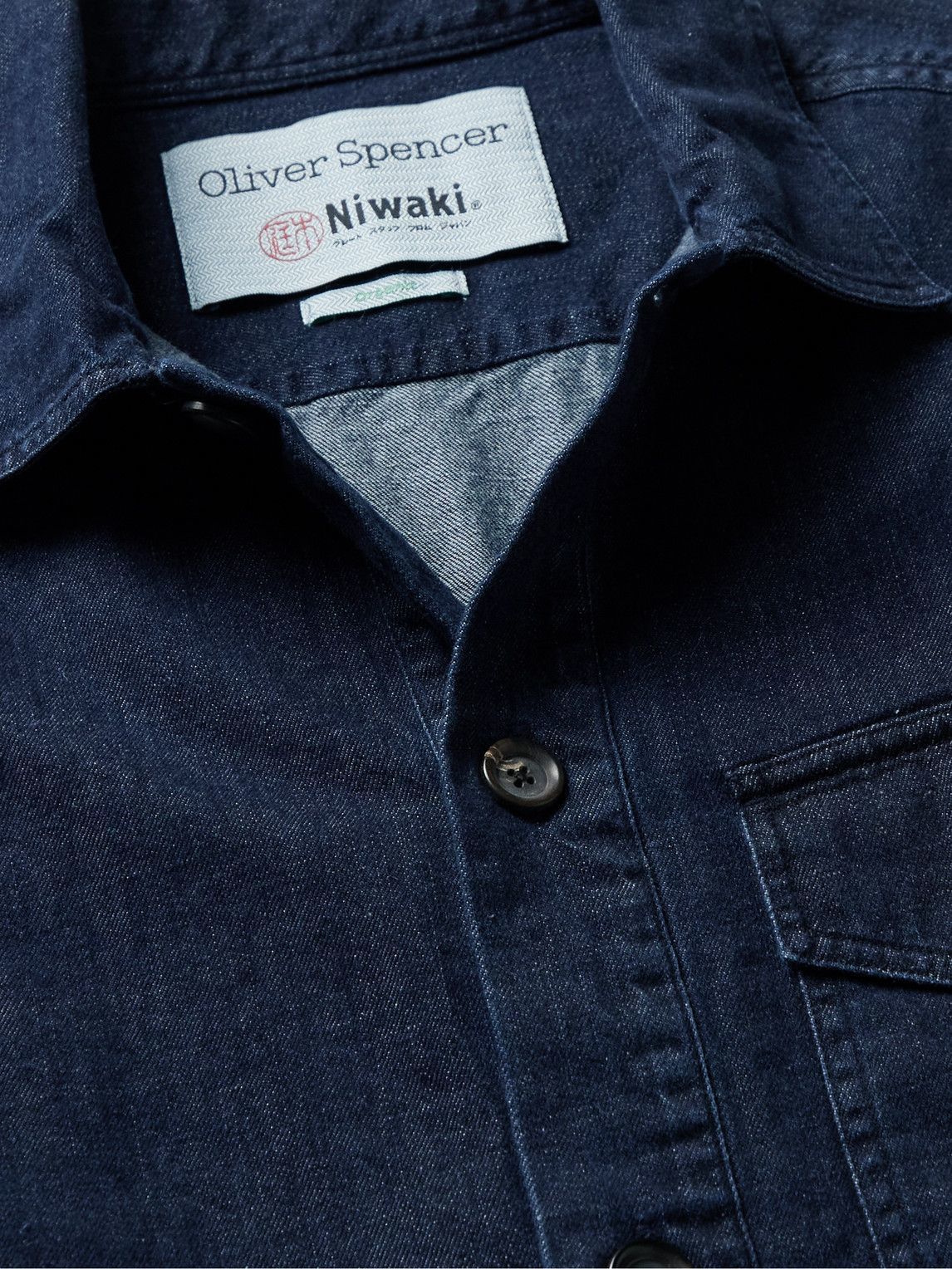 Oliver Spencer - Niwaki Hortus Organic Denim Half-Placket Shirt - Blue