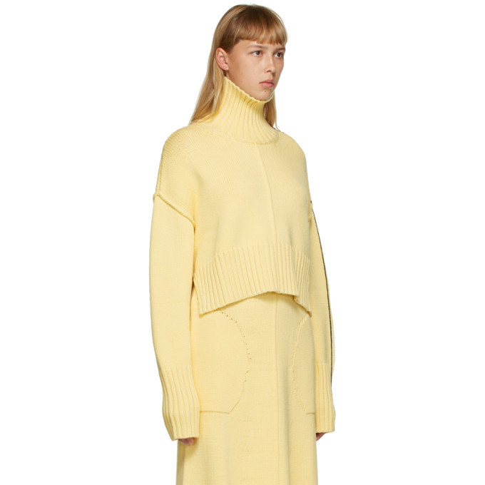 Yellow Cropped Tattoo Turtleneck Peter Do