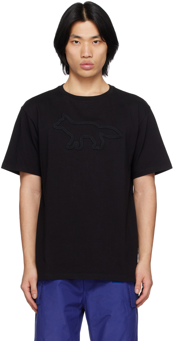 Maison Kitsuné Black Contour Fox T-Shirt Maison Kitsune