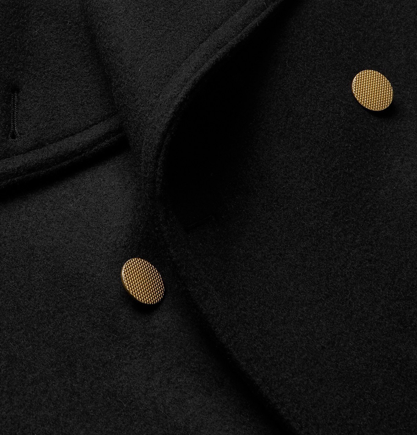 Double-Breasted Wool and Cashmere-Blend 