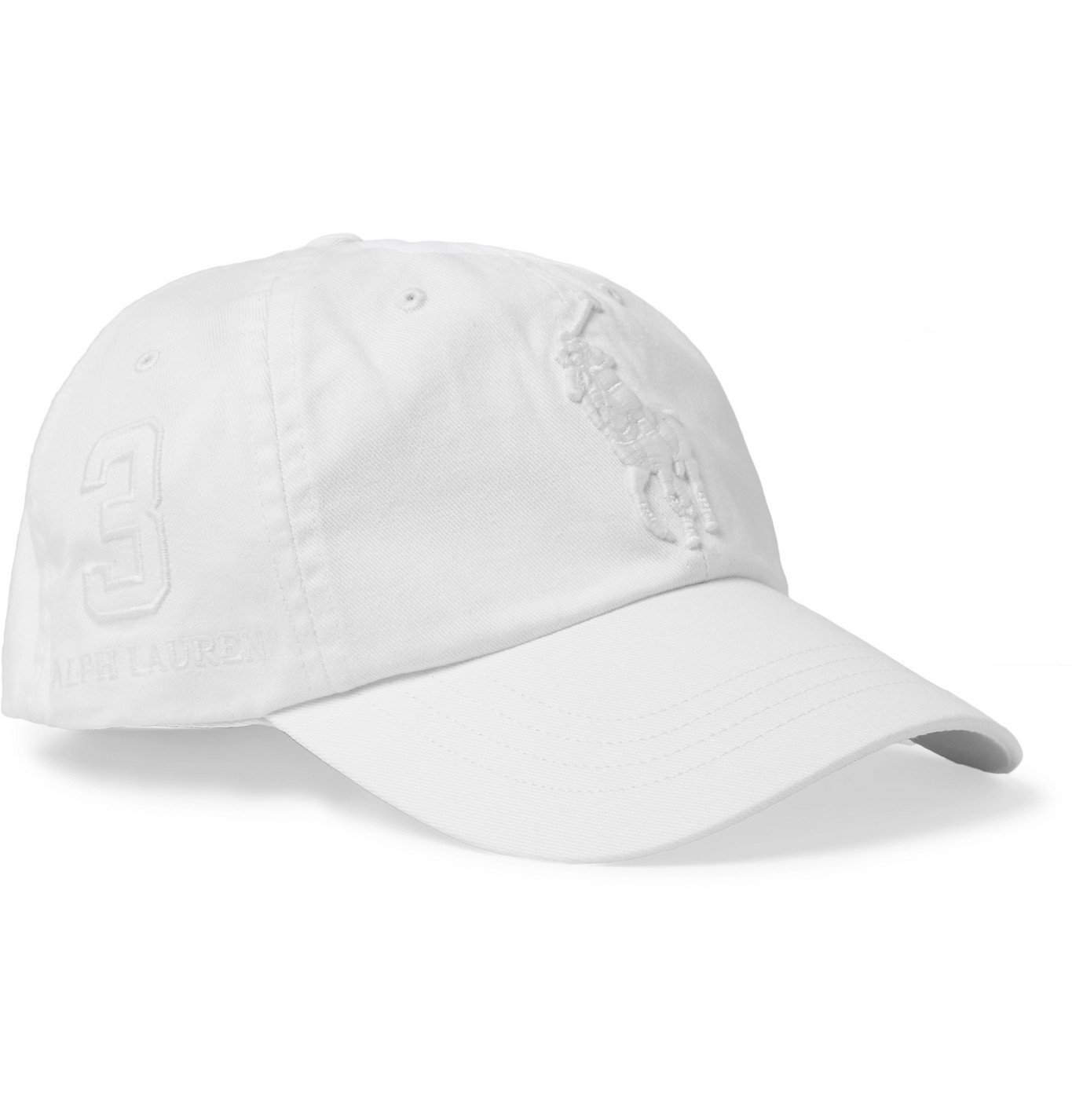 Polo Ralph Lauren - Logo-Embroidered Cotton-Twill Baseball Cap - White ...