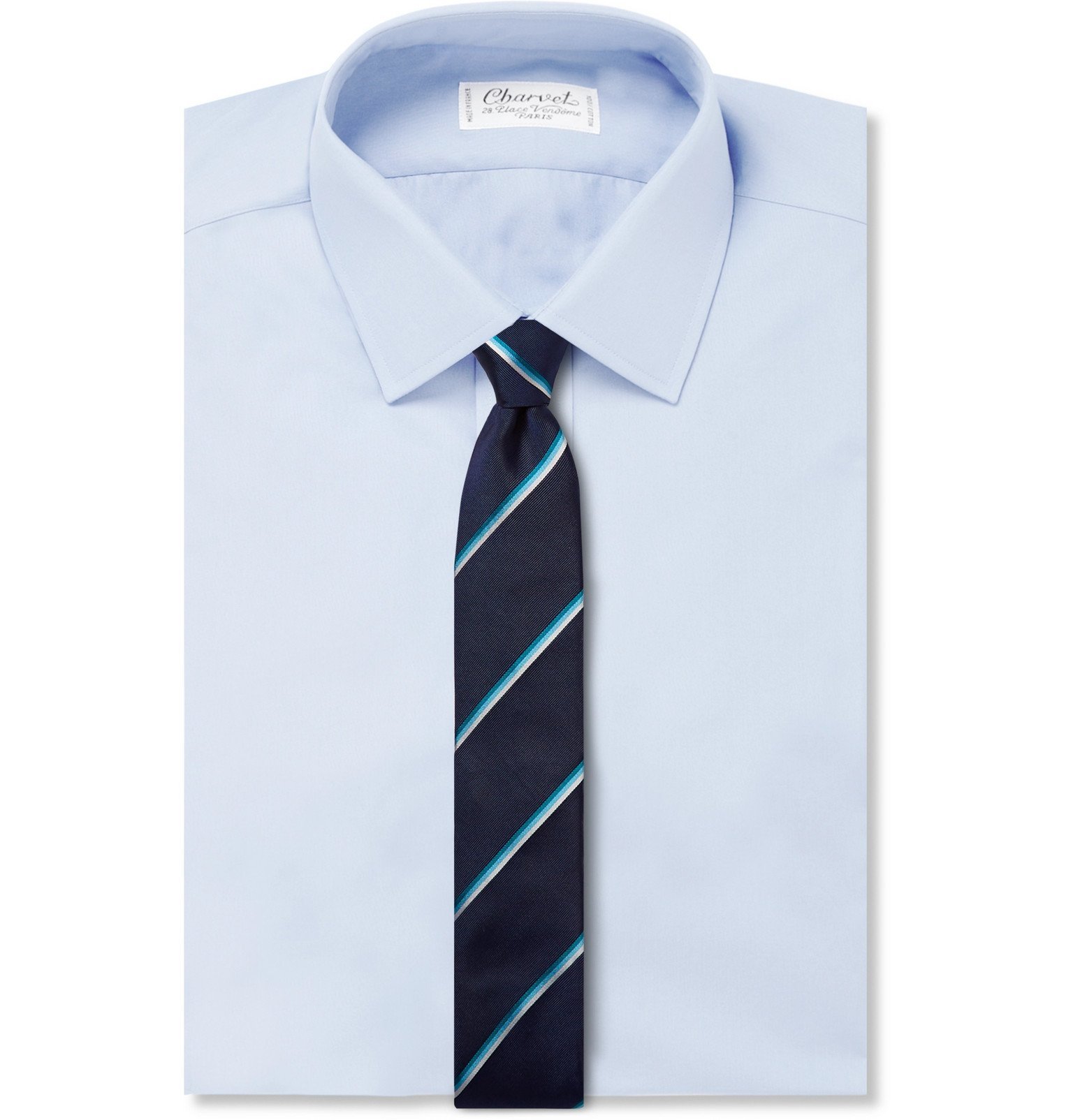 Paul Smith Stripe Tie Pink & White Stripe Tie 100% Silk Made in Italy 