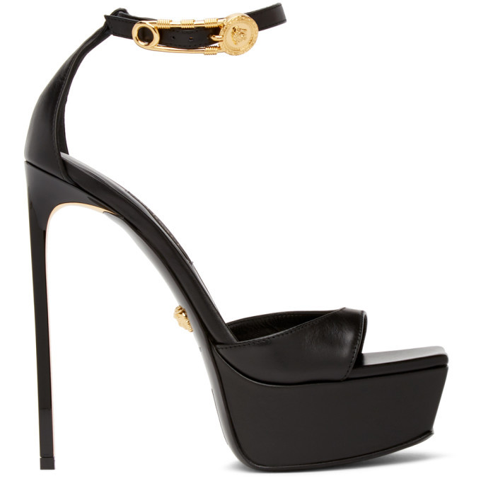 Versace Black Medusa Heeled Sandals Versace