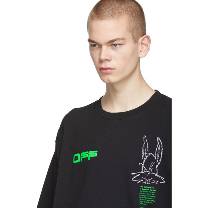 Off-White Black and Green Harry The Bunny T-Shirt Off-White