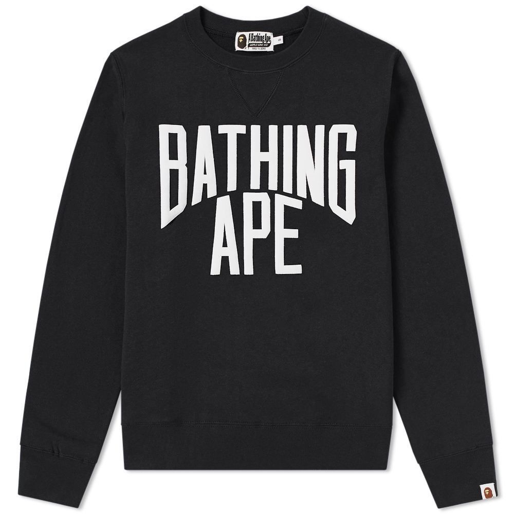 A Bathing Ape NYC Logo Foam Print Crew Sweat A Bathing Ape