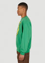 Captek Flocked Knit Sweatshirt in Green