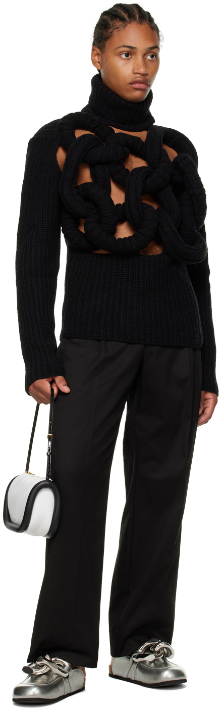 JW Anderson Black Tubular Turtleneck JW Anderson