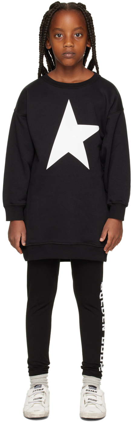 Golden Goose Kids Black Maxi Star Sweatshirt Golden Goose Deluxe Brand