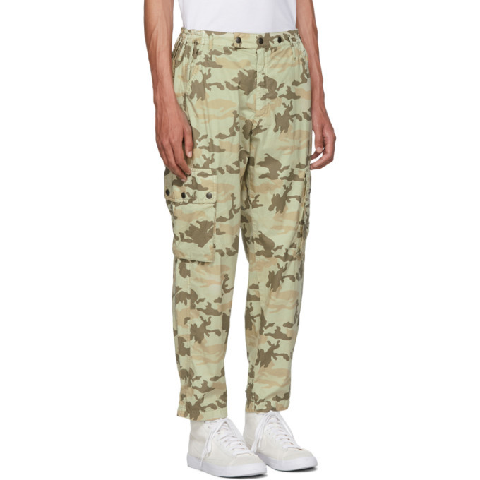 Beige Camo Cargo Trousers Faith Connexion