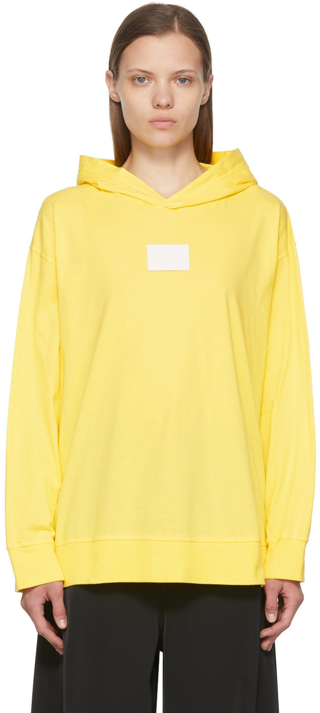 MM6 Maison Margiela Yellow Cotton Hoodie MM6 Maison Margiela