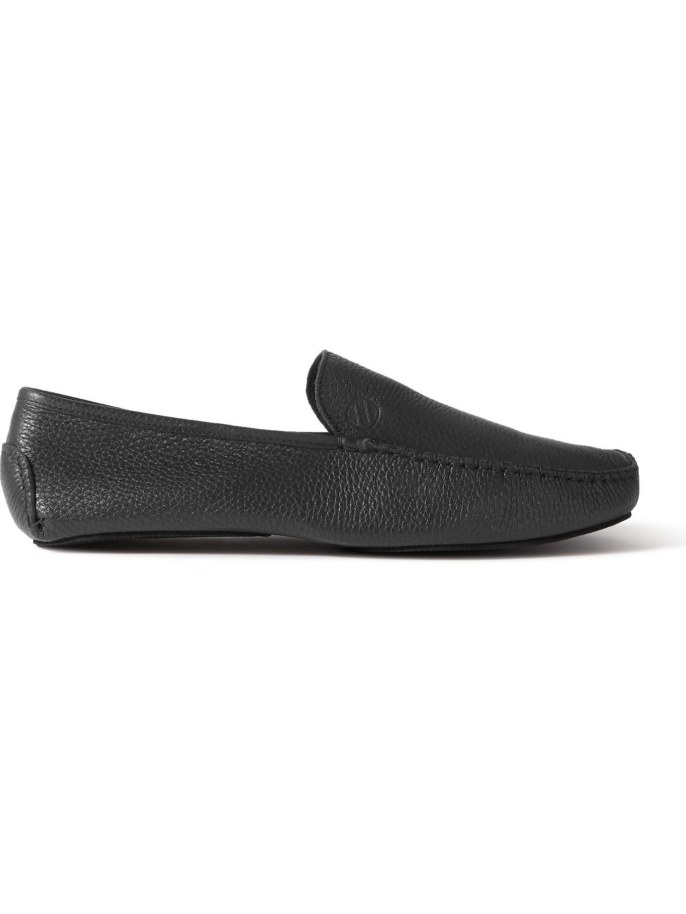 Ermenegildo Zegna - Full-Grain Leather Slippers - Black Ermenegildo Zegna