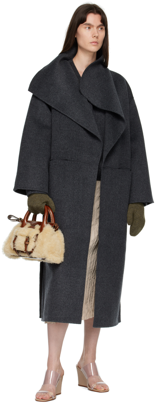 Totême Gray DoubleFaced Coat Toteme