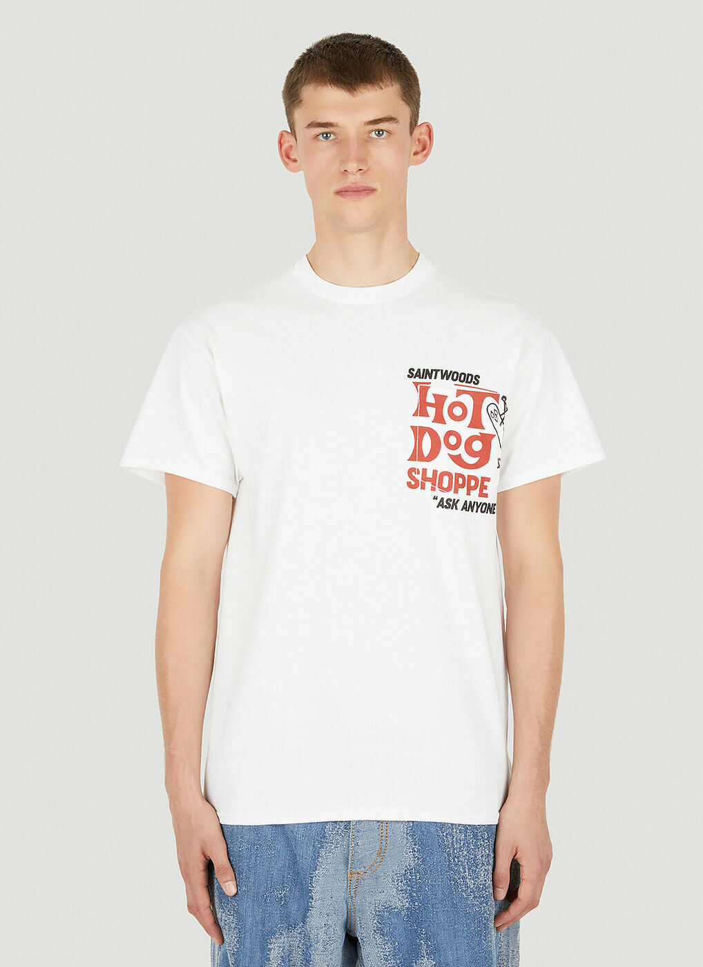 Hot Diggity Dog T-Shirt in White Saintwoods