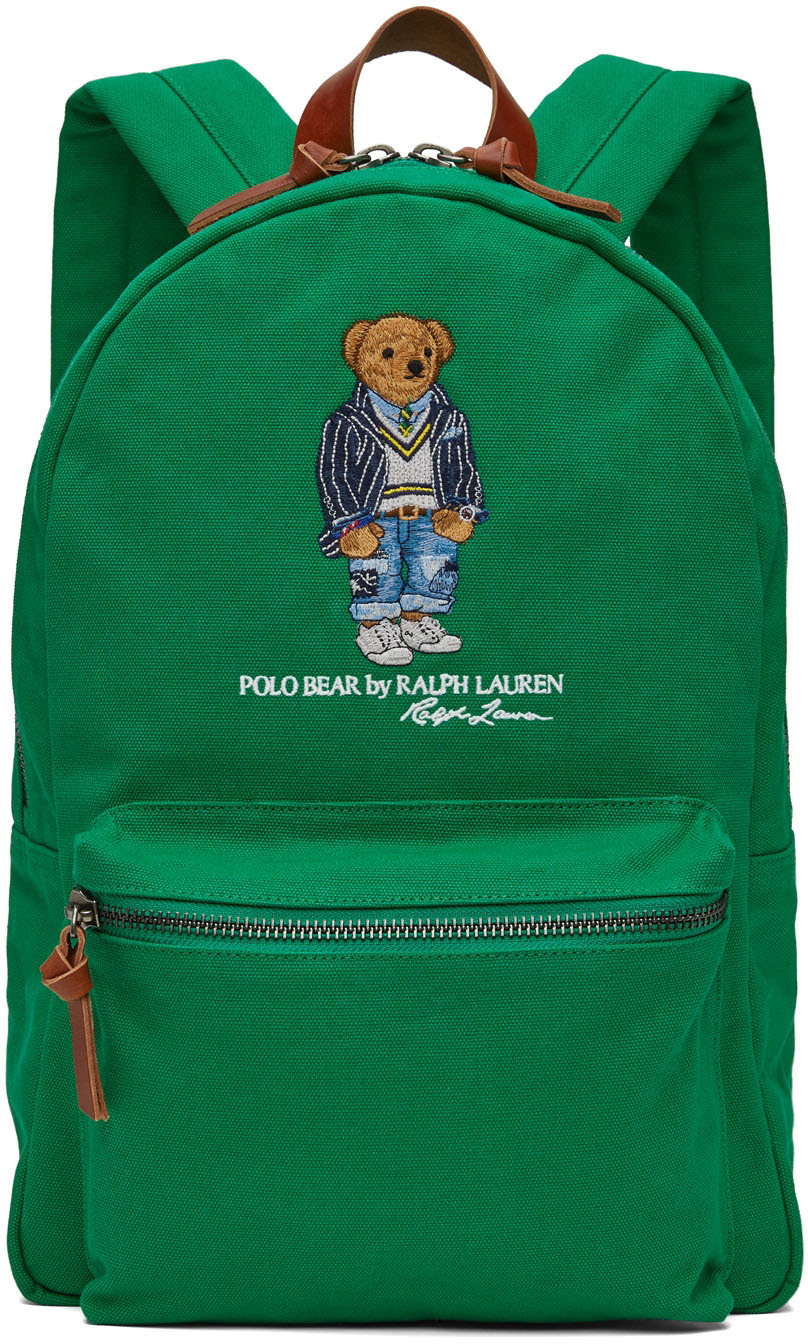 Photo: Polo Ralph Lauren Green Polo Bear Backpack