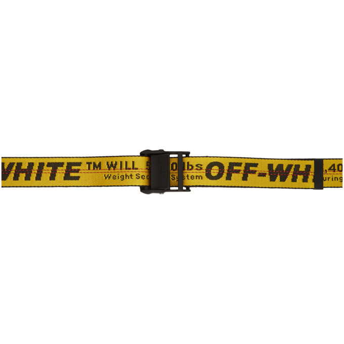 Off-White Yellow Classic Industrial Belt Off-White