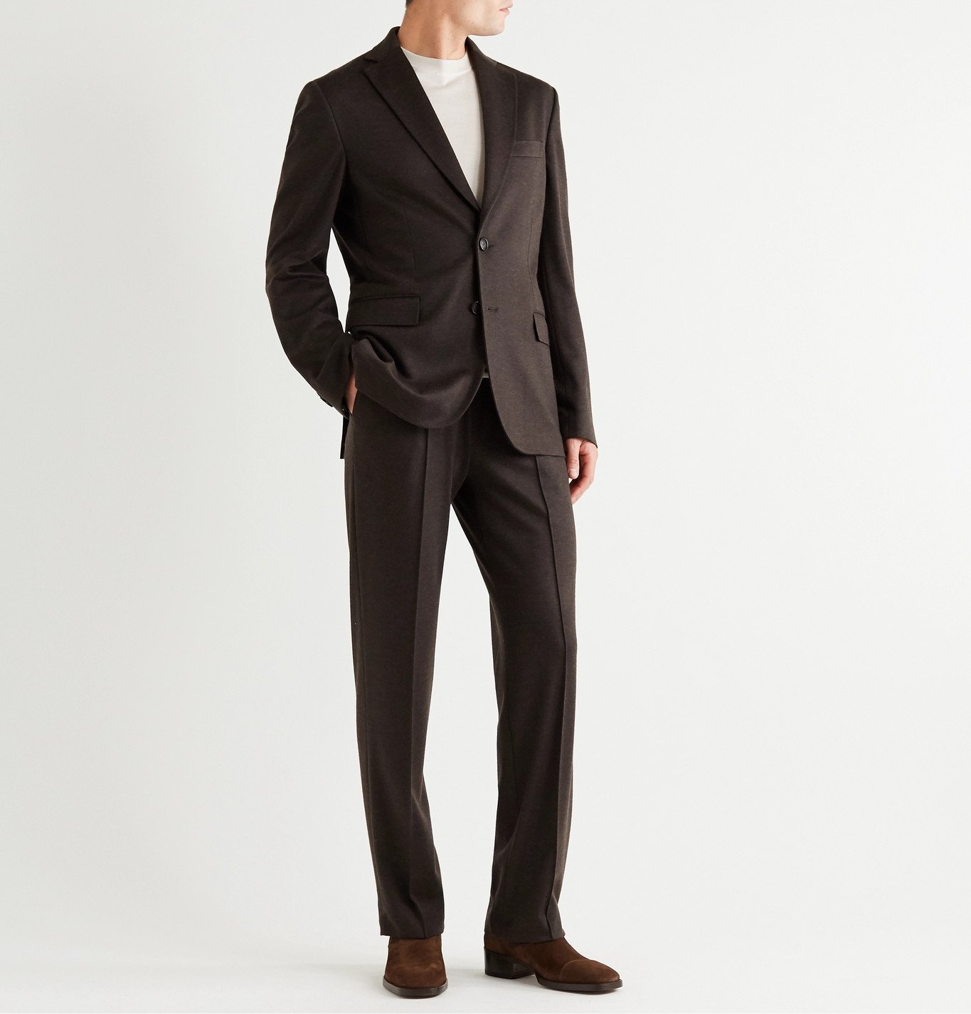 brioni brown suit