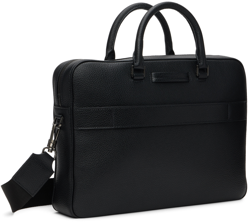 ZEGNA Black Edgy Business Briefcase Zegna