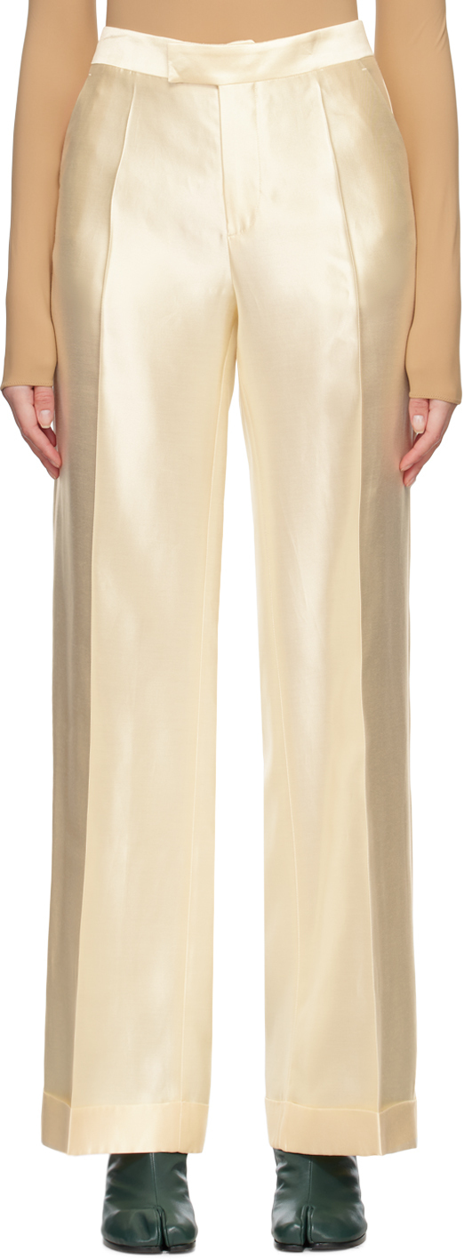 Maison Margiela OffWhite Mikado Trousers Maison Margiela