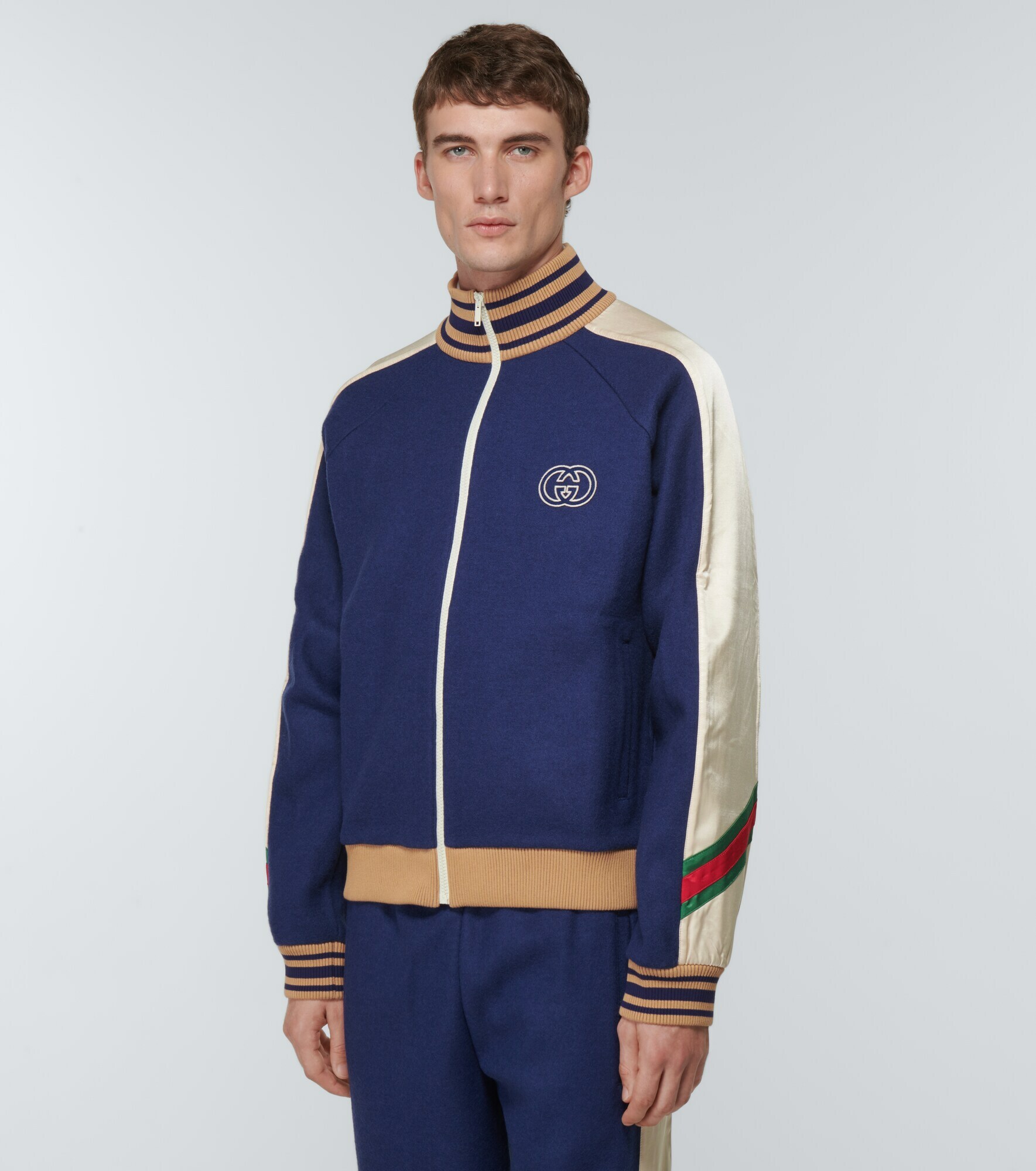 Gucci - Interlocking G wool jersey track jacket Gucci