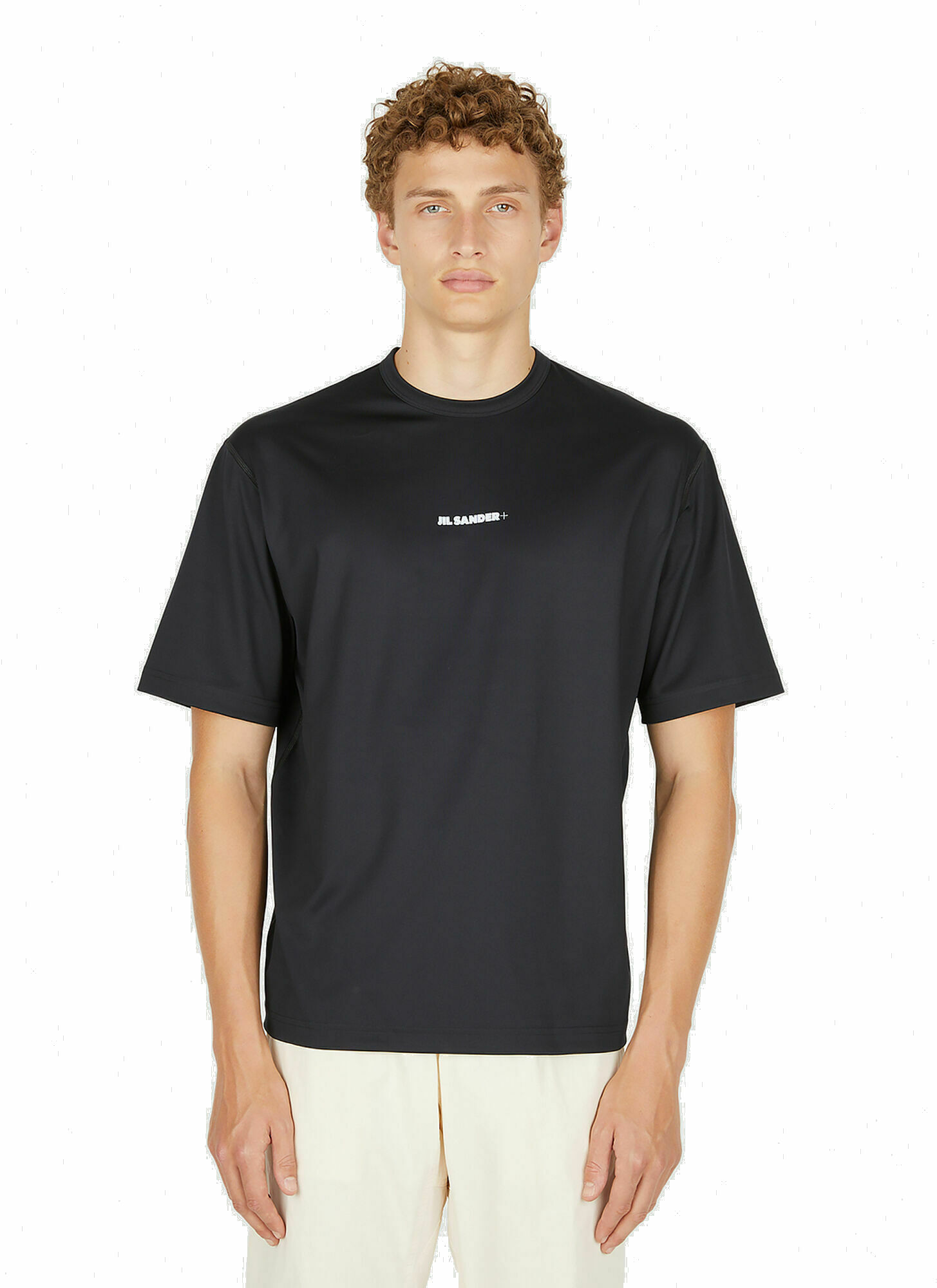 Logo T-Shirt in Black Jil Sander+