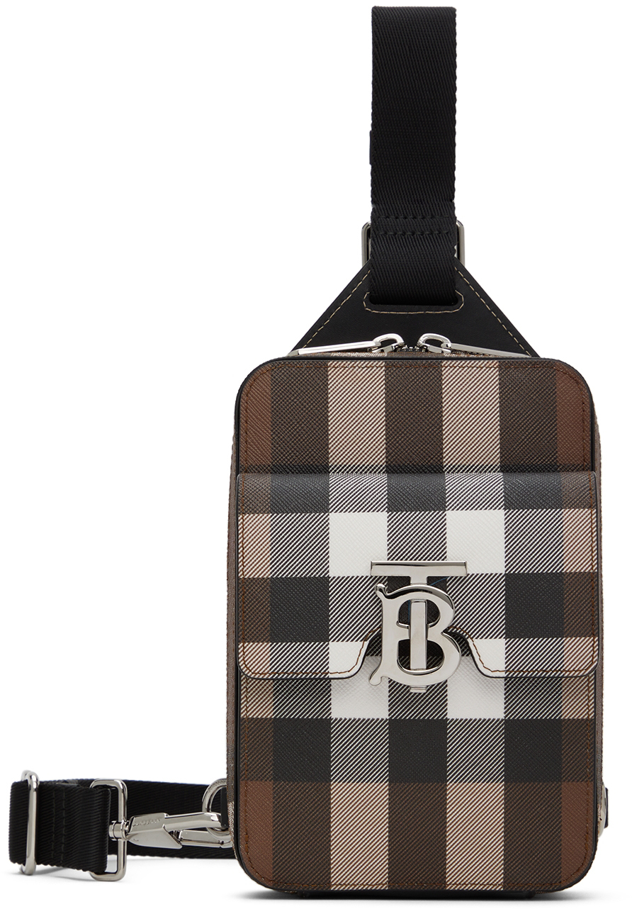 Burberry Brown Check Crossbody Pouch Burberry