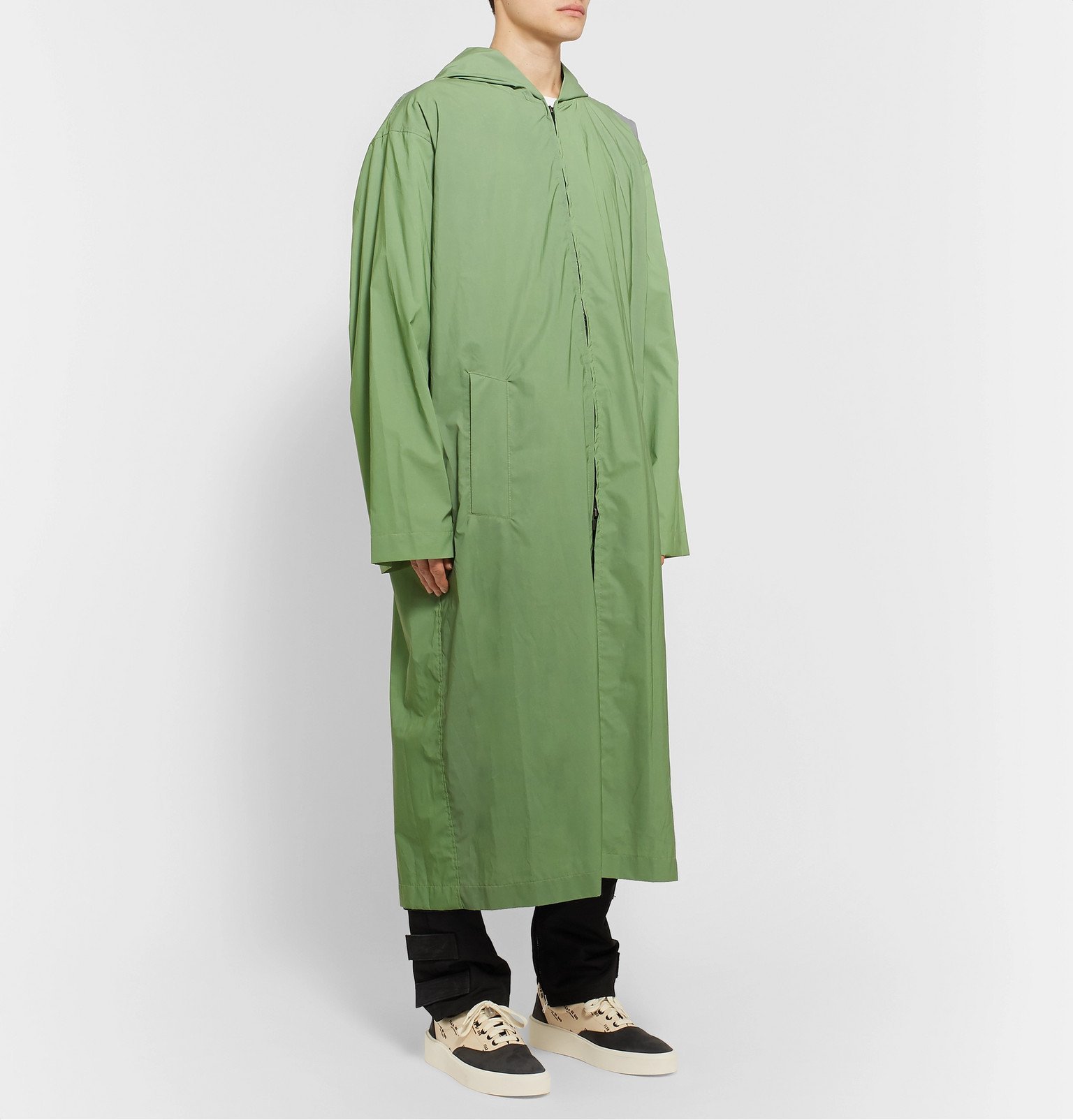 Fear of God - Reflective Nylon Hooded Raincoat - Green Fear Of God