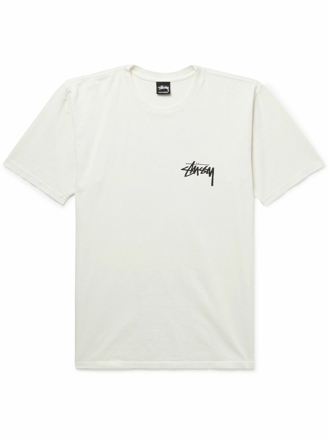 Stussy - Logo-Print Cotton-Jersey T-Shirt - Neutrals Stussy