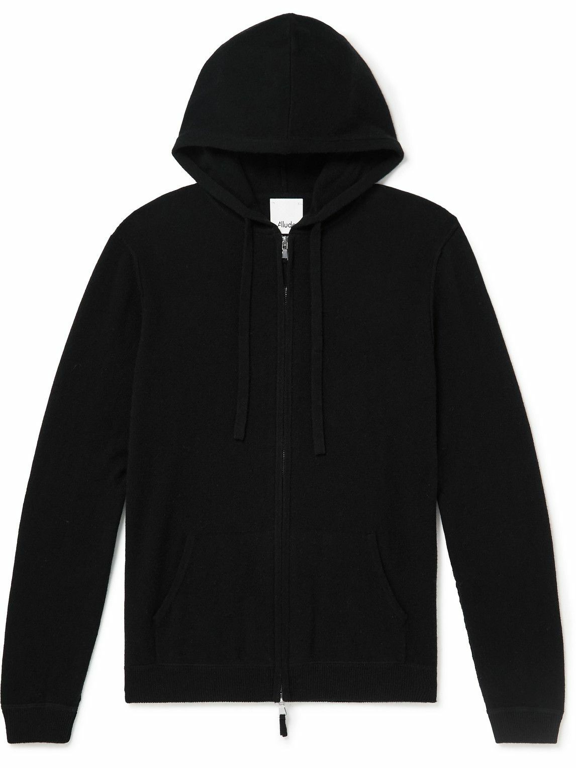 Photo: Allude - Wool and Cashmere-Blend Zip-Up Hoodie - Black