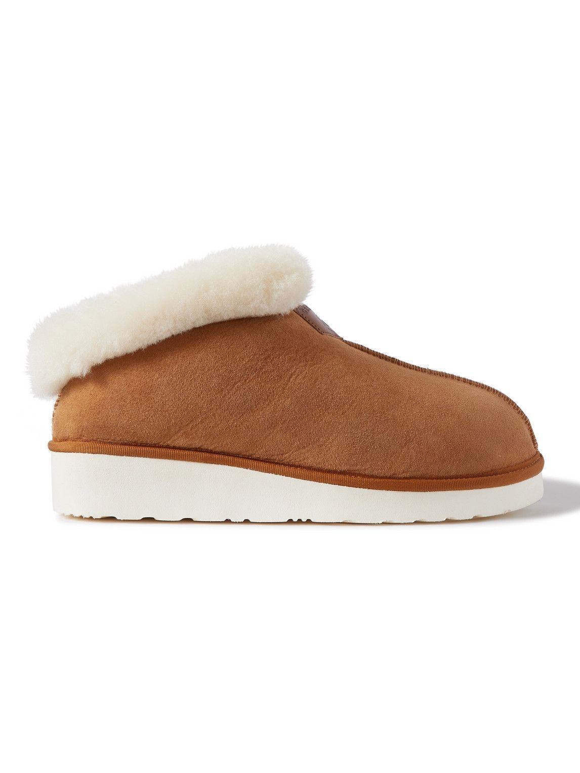 Photo: Grenson - Wyeth Shearling-Lined Suede Slippers - Brown