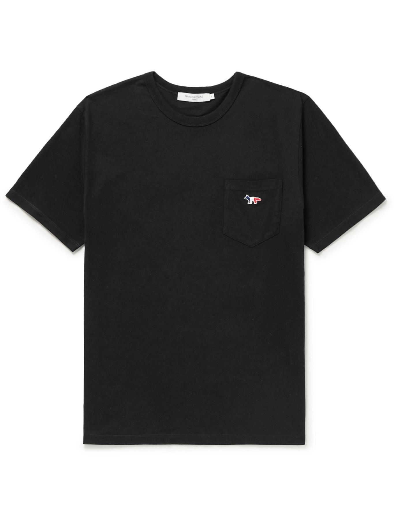 Maison Kitsuné Black Cotton Tank Tops main image 1