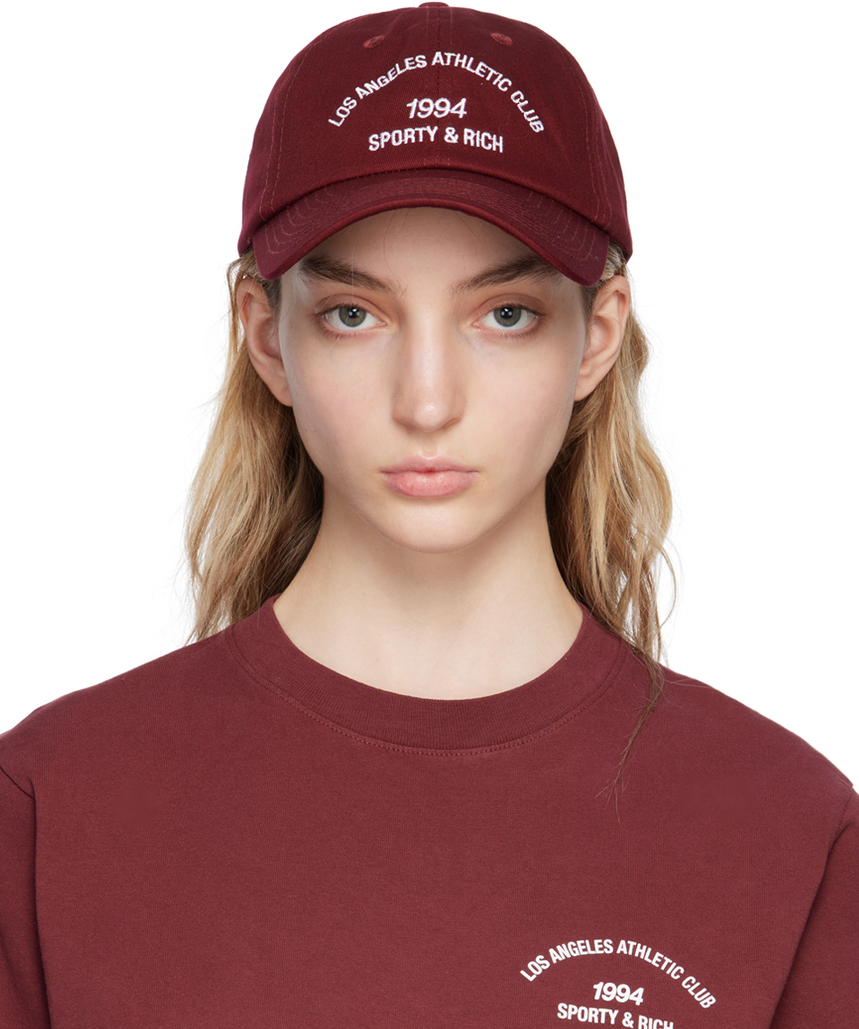 Sporty & Rich Red & White 'LA Athletic Club' Cap Sporty & Rich