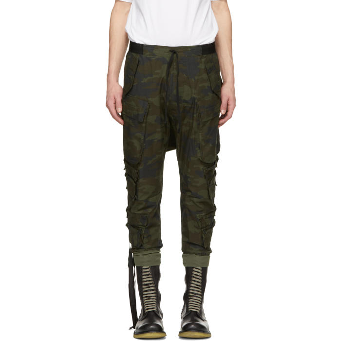 camouflage parachute pants