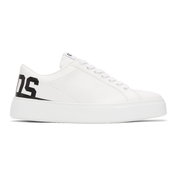 GCDS White and Black Bucket Sneakers GCDS