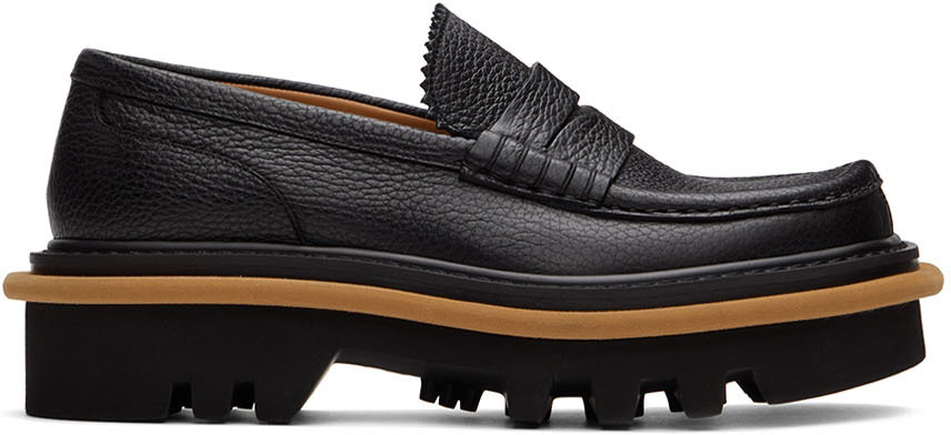 Photo: Dries Van Noten Black Leather Loafers