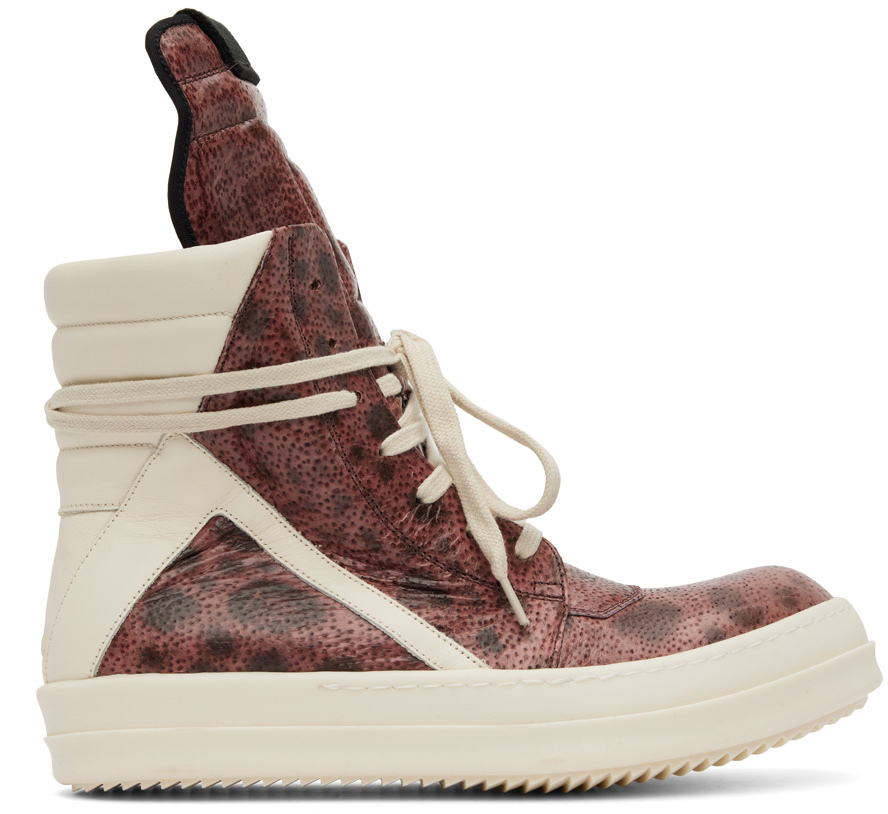 Rick Owens Pink Geobasket Sneakers Rick 