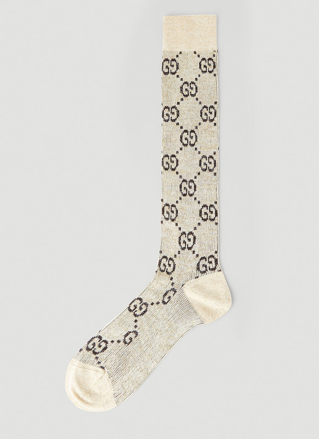 Lamé GG Socks in White Gucci