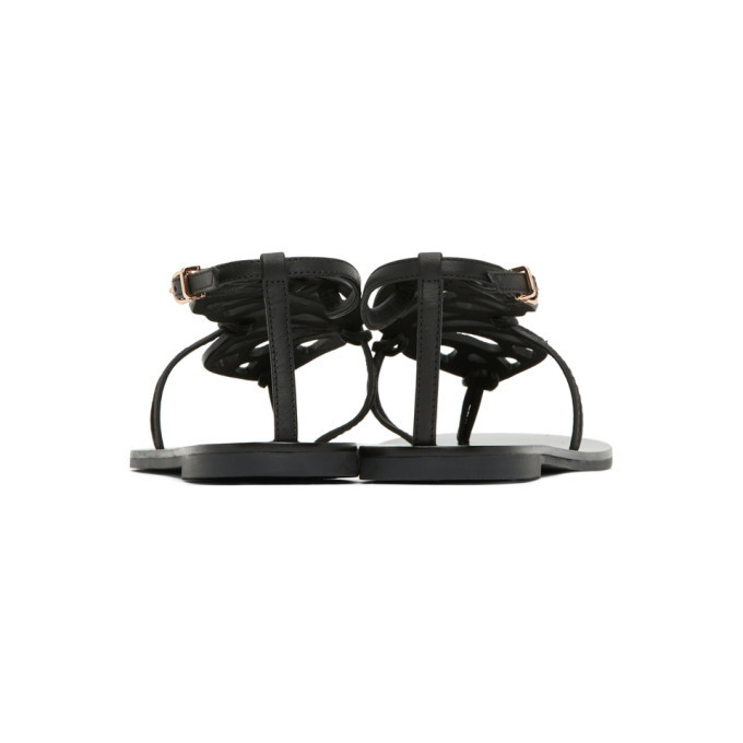 Sophia ster Black Butterfly Flat Sandals Sophia ster