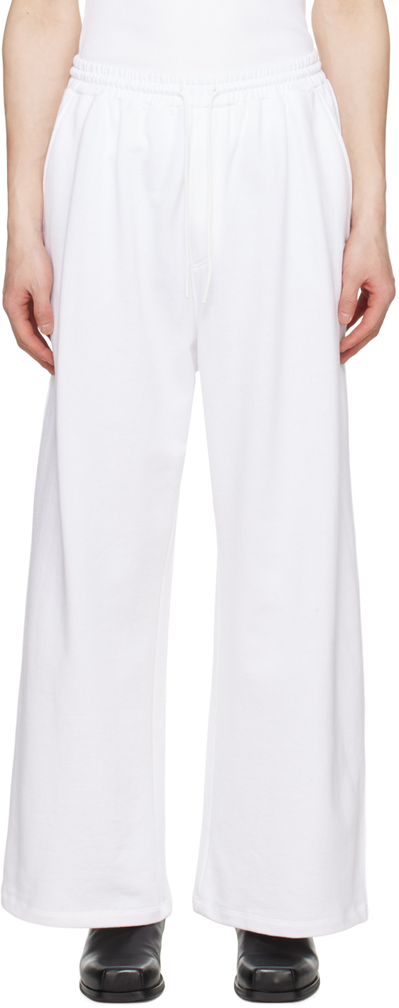 AMOMENTO White Drawstring Sweatpants AMOMENTO