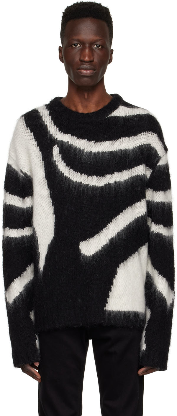 BLK DNM Black & White Wool Sweater BLK DNM