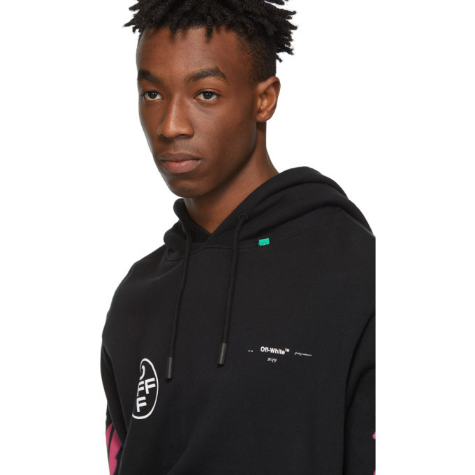 Off-White Black Diag Stencil Hoodie Off 