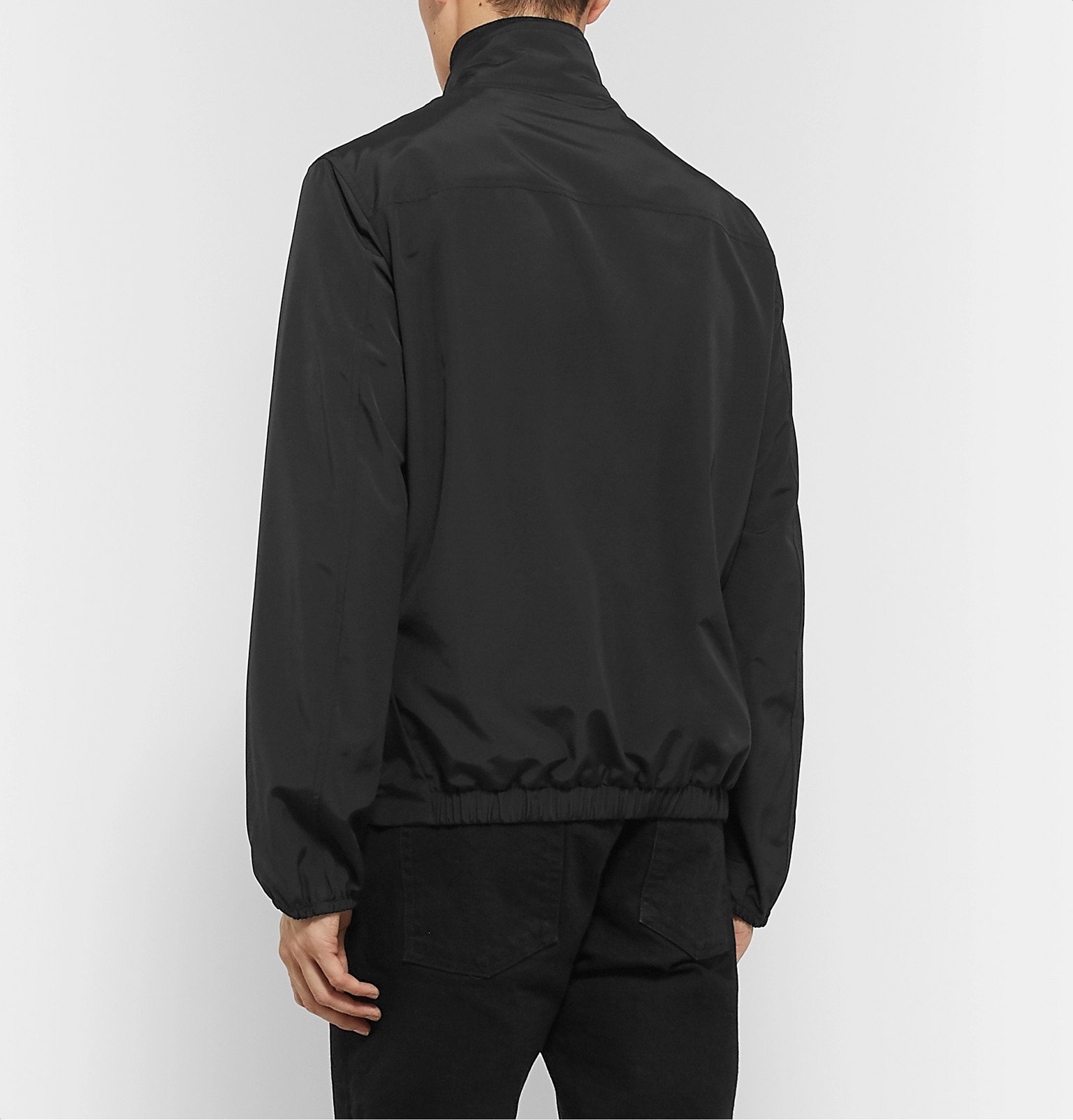 The Row - Leo Leather-Trimmed Wool-Blend Blouson Jacket - Black The Row