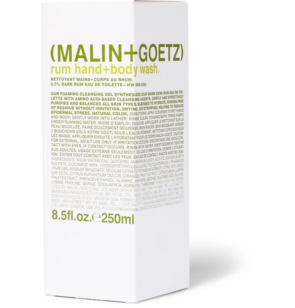 Malin Goetz Rum Hand Body Wash, 250ml Men White Malin + Goetz