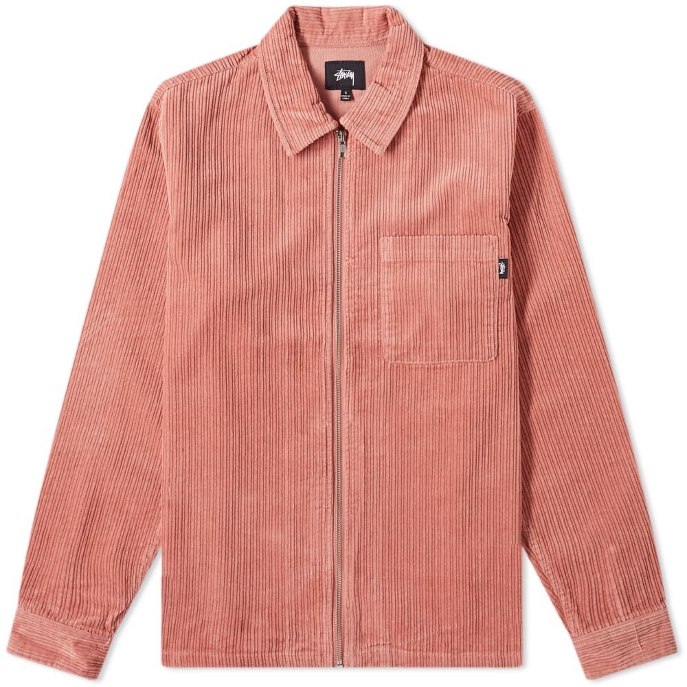 Stussy big wale cord zip up shirt Clearance