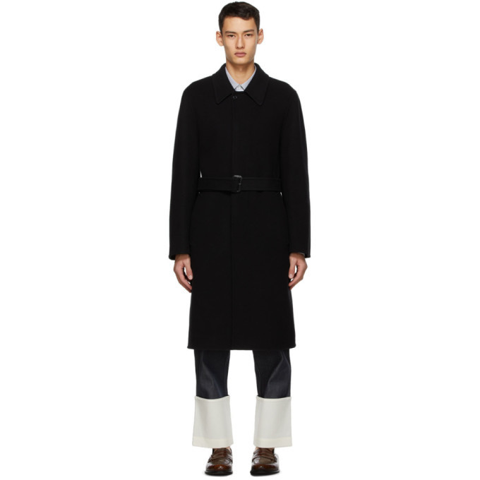 Loewe Black Wool and Cashmere Coat Loewe